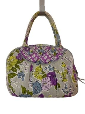 Vera Bradley”Watercolor” Bowler Satchel Bag -Retired Floral Pattern  EUC